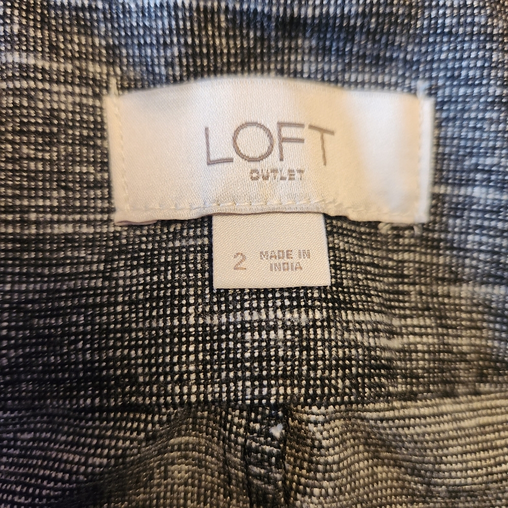 LOFT Outlet Grey Pencil Midi Skirt With Tie Bow Size 2 Pockets Unlined - Picture 8 of 10